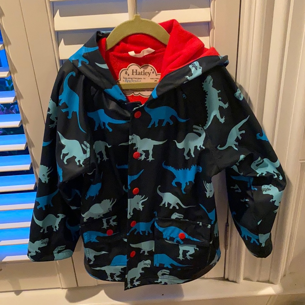 Hatley rain coat  (size 6) and boots (size 13 )